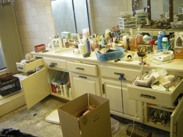 Messy Bathroom 'Before' Photo